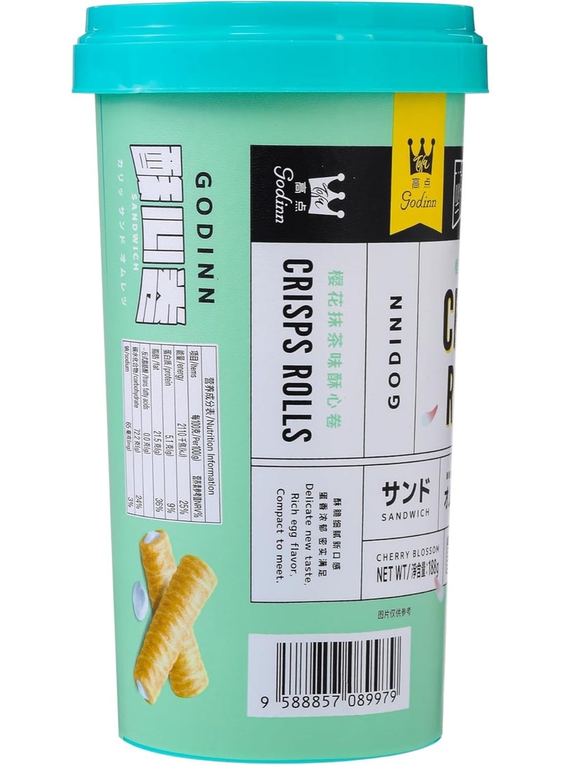 Godinn Crisps Rolls Matcha Flavor 188g - Image 3